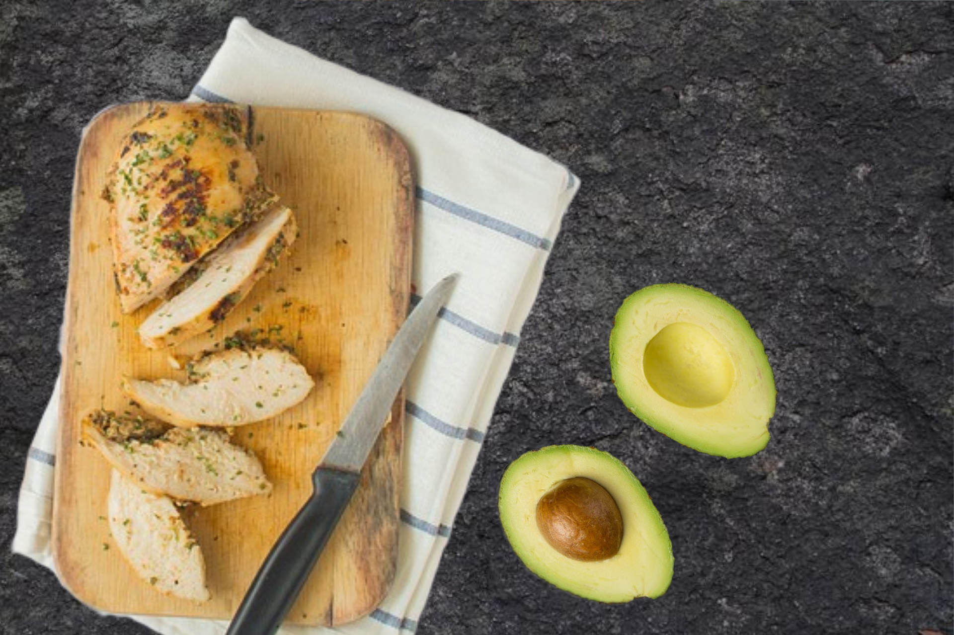 Avocado Stuffed With Chicken Salad