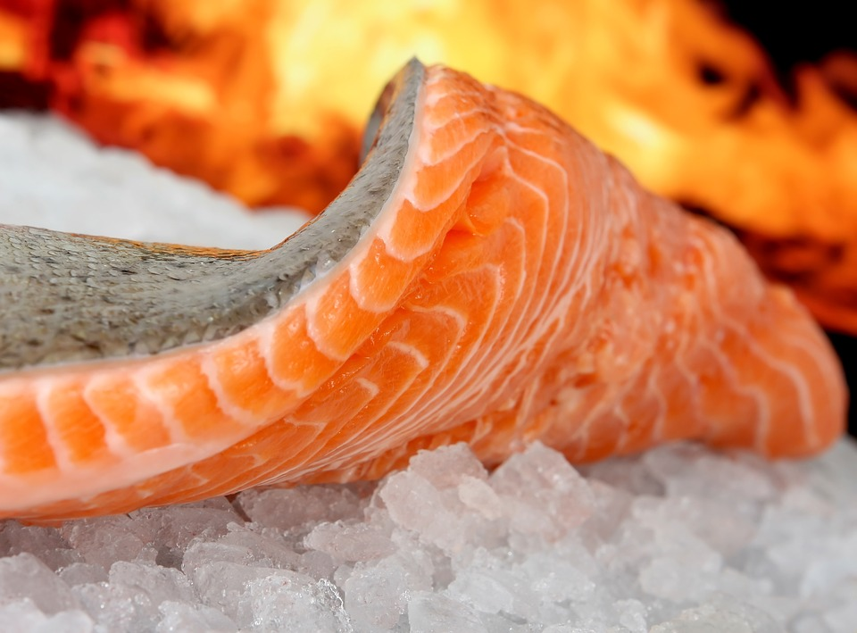 Barbecued Rainbow Trout & Spinach Salad