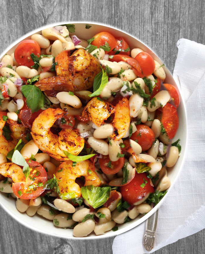 Grilled Shrimp and Cannellini Bean Salad