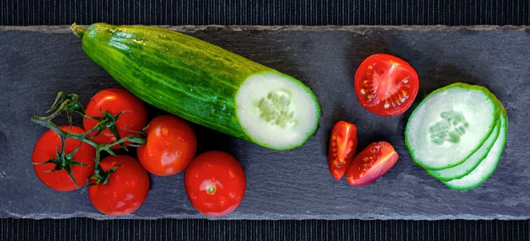 Tomato Mint Cucumber Salad