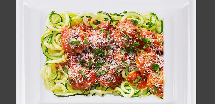 Turkey Meatballs Marinara with Zucchini Noodles